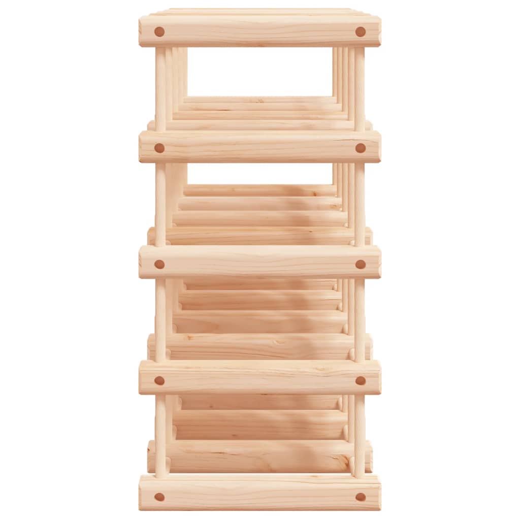 vidaXL Stojak na 12 butelek wina, 46,5x23x46,5 cm, lite drewno sosnowe
