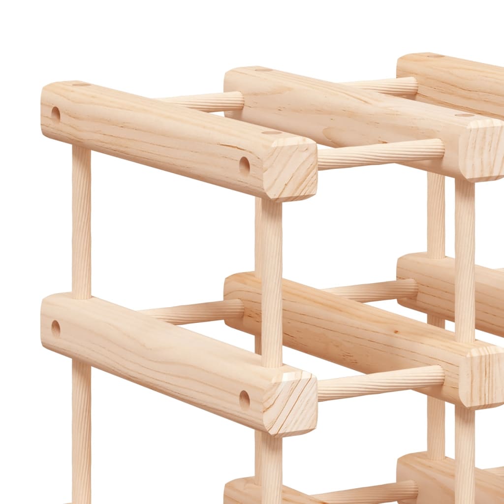 vidaXL Stojak na 12 butelek wina, 46,5x23x46,5 cm, lite drewno sosnowe