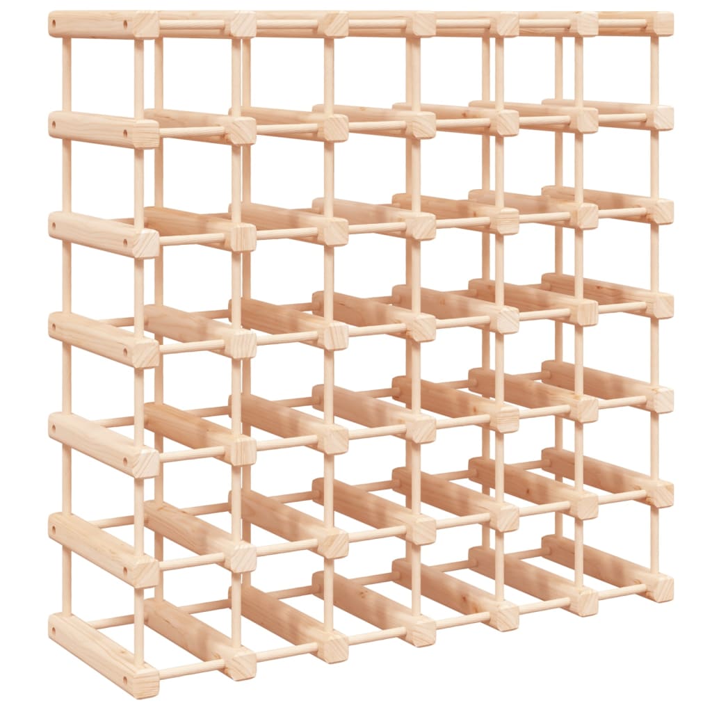 vidaXL Stojak na 42 butelki wina, 68,5x23x68,5 cm, lite drewno sosnowe