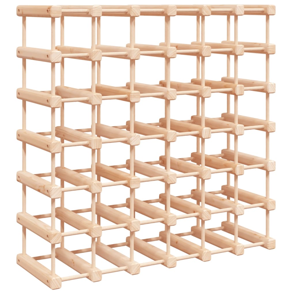 vidaXL Stojak na 42 butelki wina, 68,5x23x68,5 cm, lite drewno sosnowe