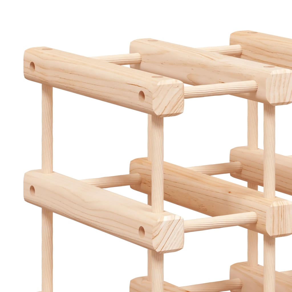 vidaXL Stojak na 42 butelki wina, 68,5x23x68,5 cm, lite drewno sosnowe