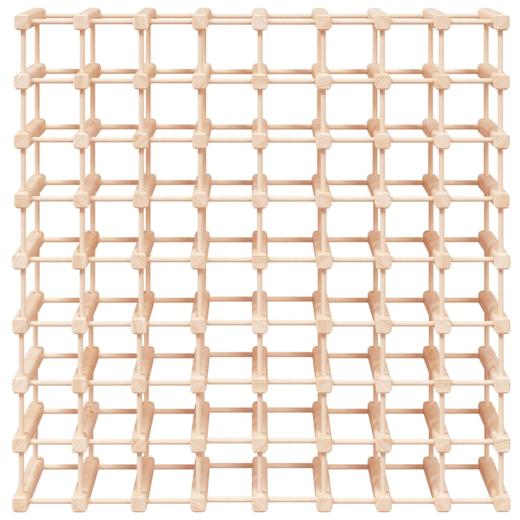 vidaXL Stojak na 72 butelki wina, 90,5x23x90,5 cm, lite drewno sosnowe
