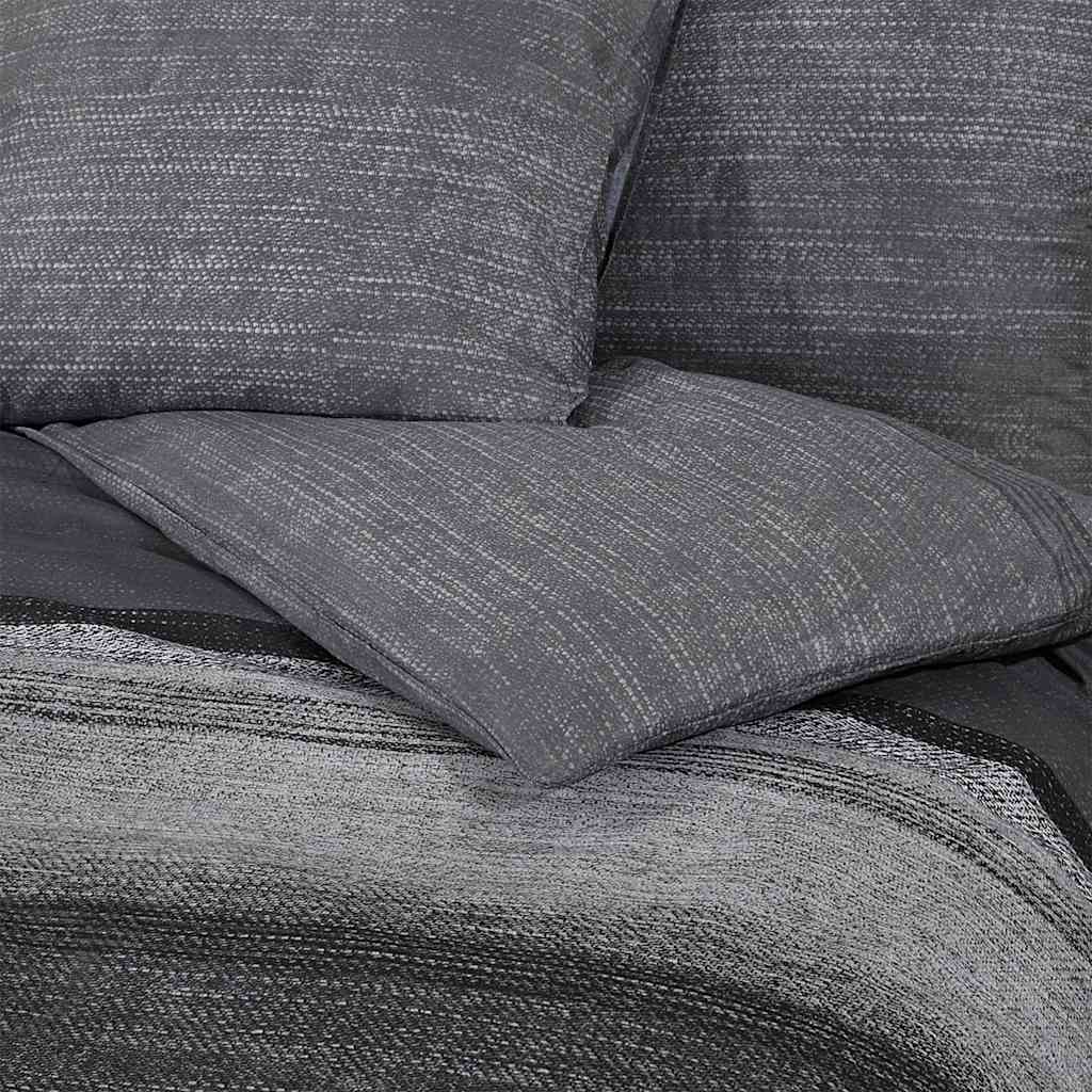 vidaXL Zestaw pościeli, ciemnoszary, 240x220 cm, bawełna