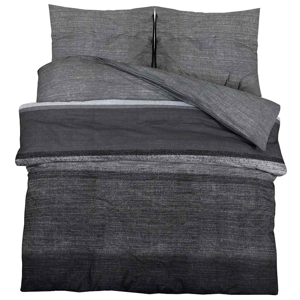 vidaXL Zestaw pościeli, ciemnoszary, 260x220 cm, bawełna