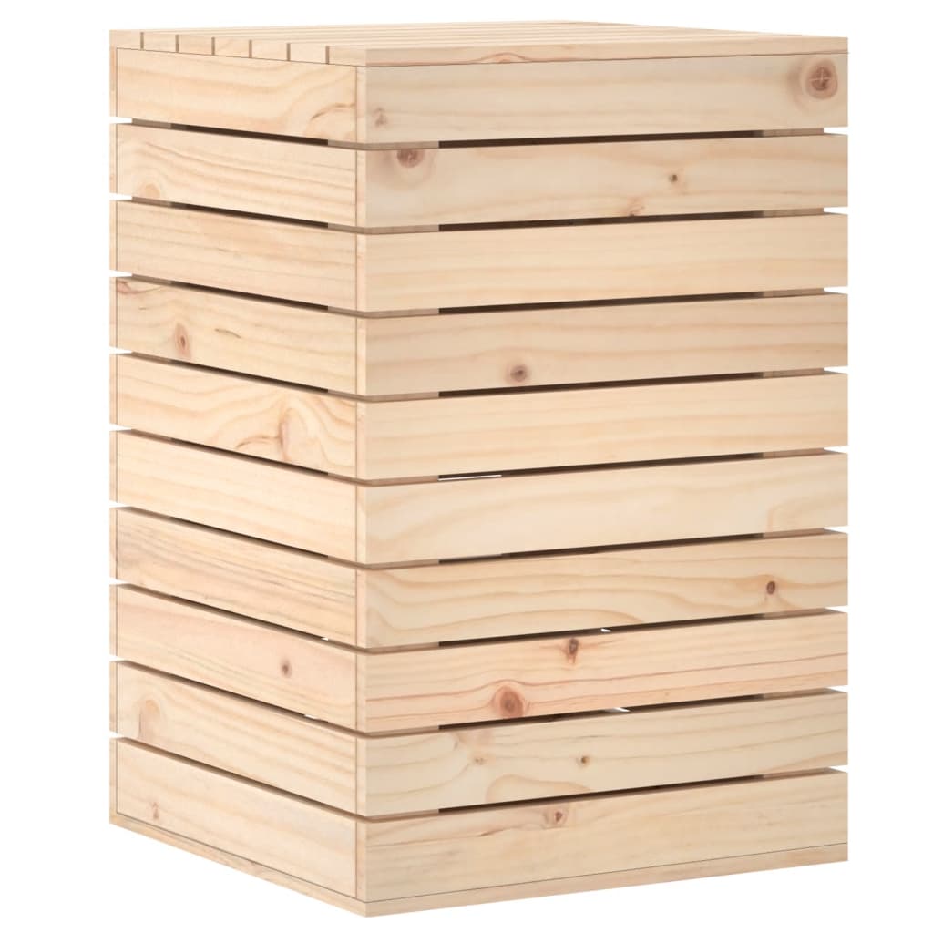 vidaXL Kosz na pranie, 44x44x66 cm, lite drewno sosnowe