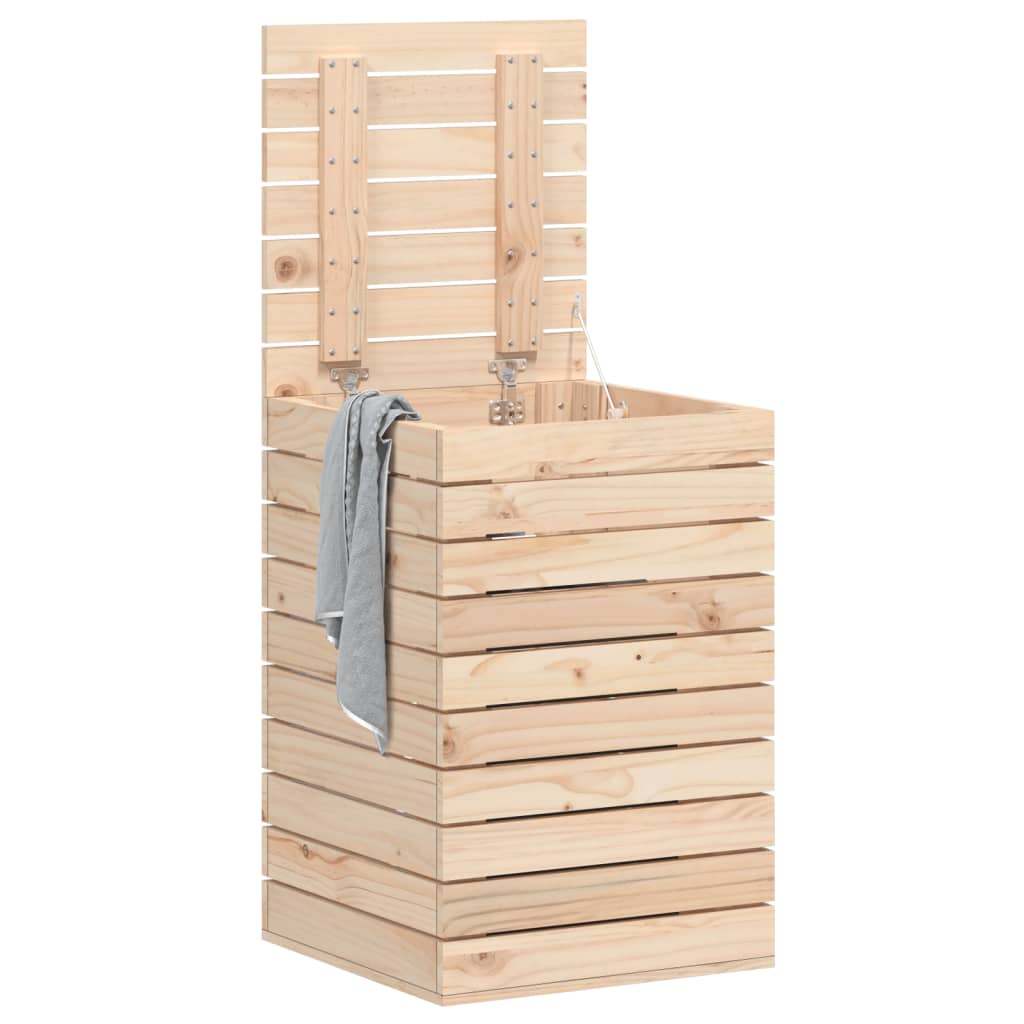 vidaXL Kosz na pranie, 44x44x66 cm, lite drewno sosnowe