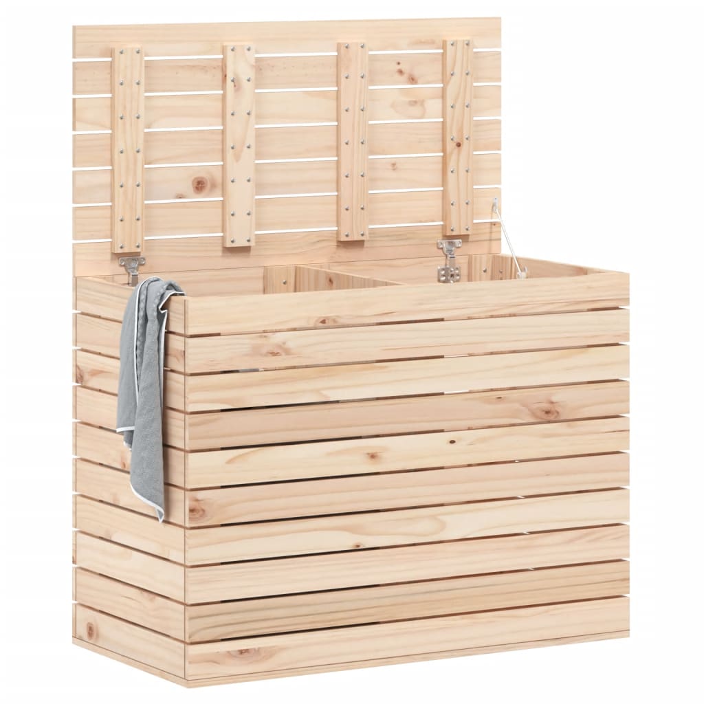 vidaXL Kosz na pranie, 88,5x44x66 cm, lite drewno sosnowe