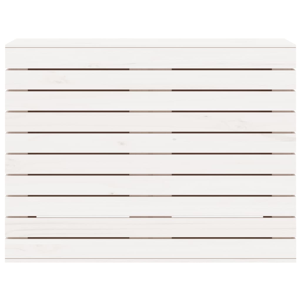 vidaXL Kosz na pranie, biały, 88,5x44x66 cm, lite drewno sosnowe