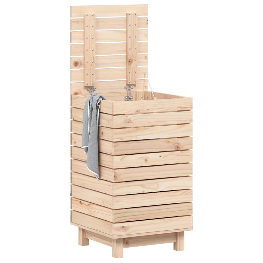 vidaXL Kosz na pranie, 44x44x76 cm, lite drewno sosnowe
