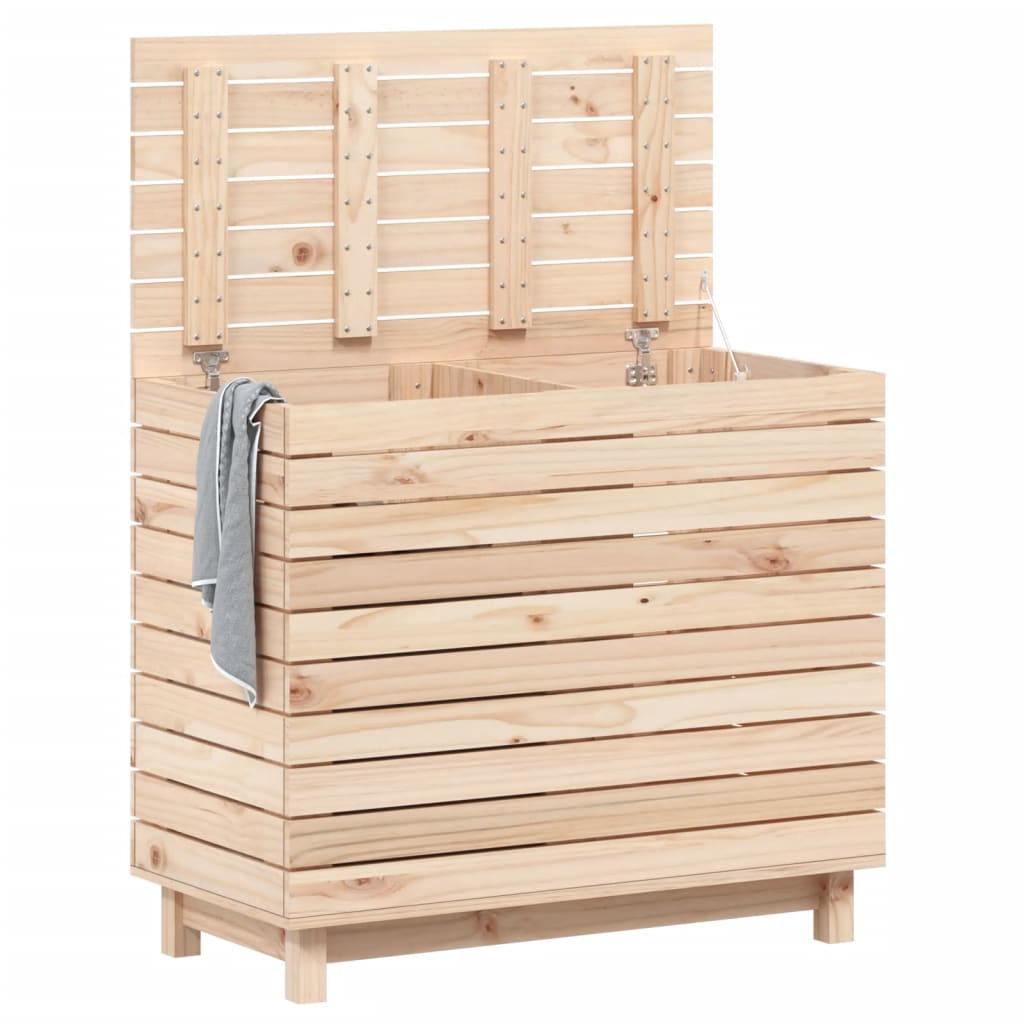 vidaXL Kosz na pranie, 88,5x44x76 cm, lite drewno sosnowe