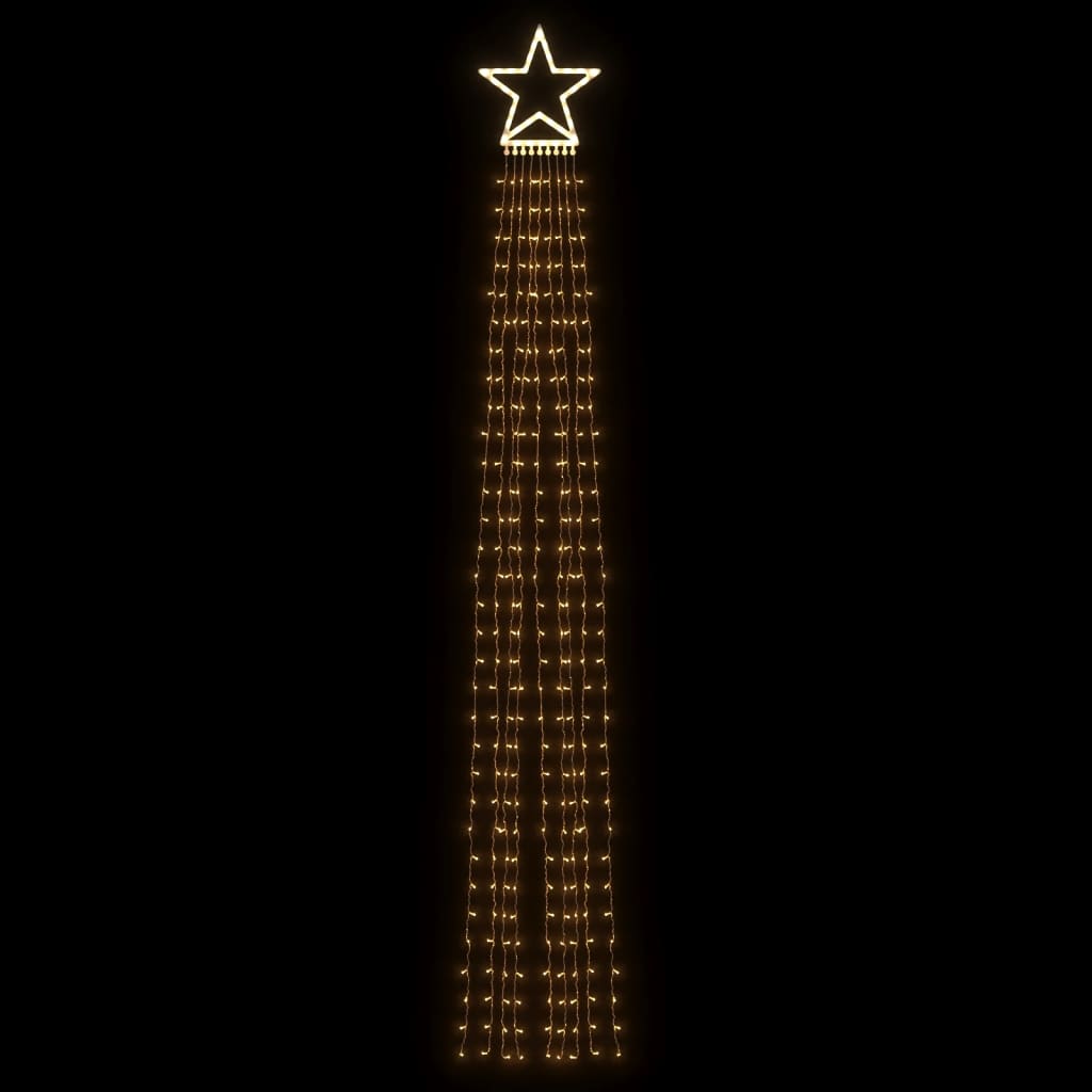 vidaXL Lampki choinkowe, 320 LED, ciepłe białe światło, 375 cm