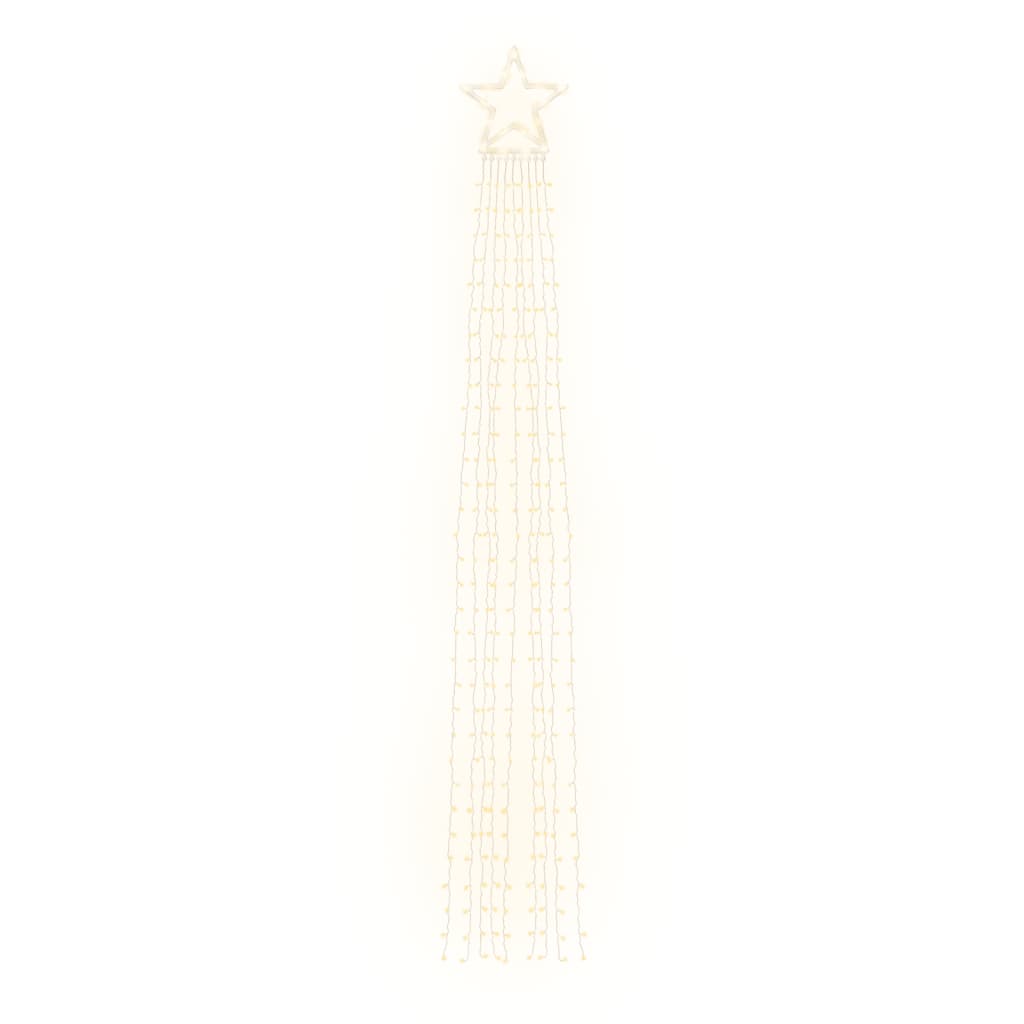vidaXL Lampki choinkowe, 320 LED, ciepłe białe światło, 375 cm