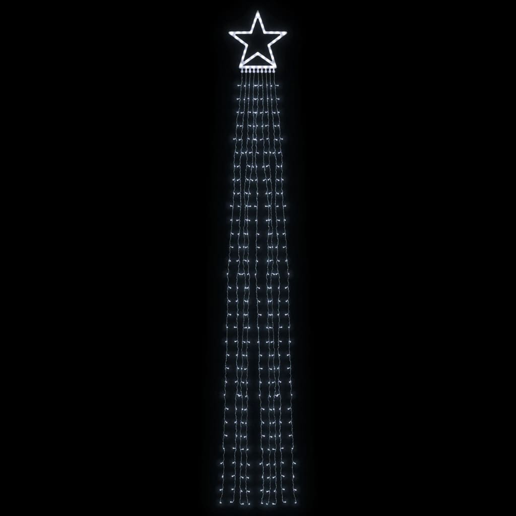 vidaXL Lampki choinkowe, 320 LED, zimne białe światło, 375 cm