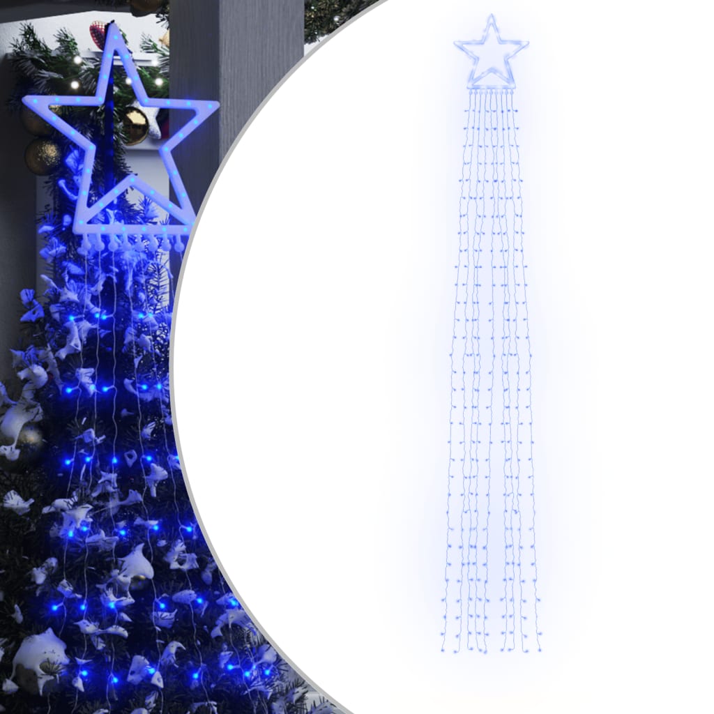 vidaXL Lampki choinkowe, 320 LED, niebieskie, 375 cm