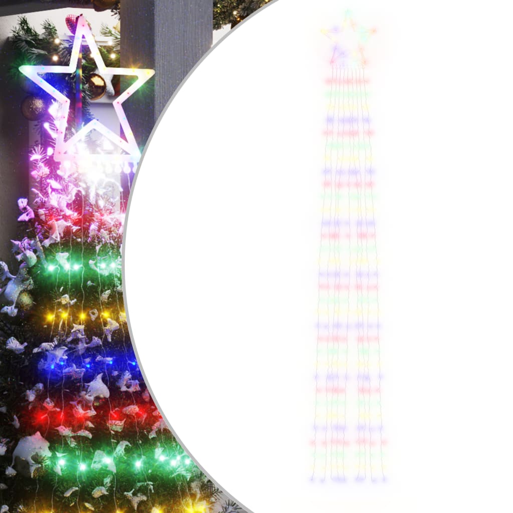 vidaXL Lampki choinkowe, 320 LED, kolorowe, 375 cm