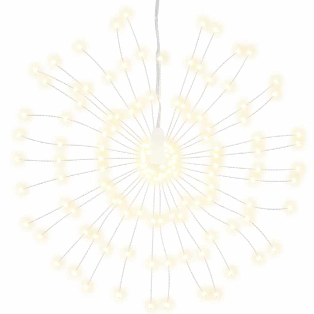 vidaXL Ozdoby świąteczne ze 140 lampkami LED, 4 szt, ciepła biel, 17cm