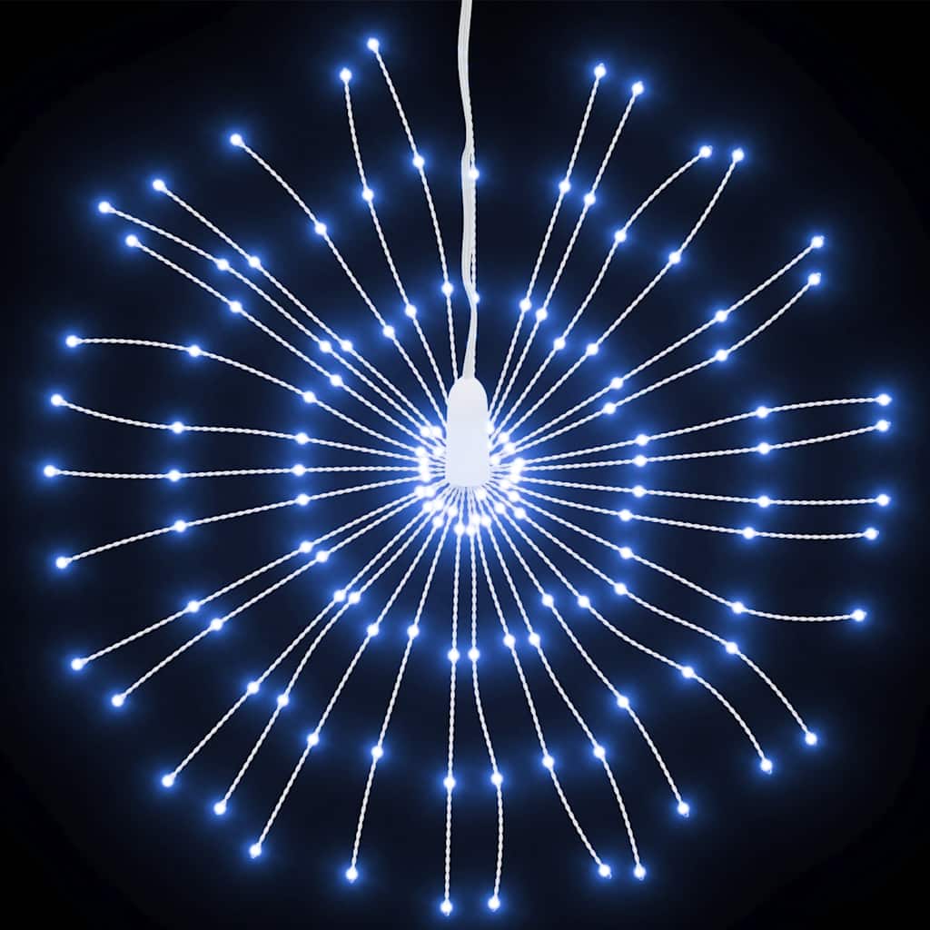 vidaXL Ozdoby świąteczne ze 140 lampkami LED, 4 szt, zimna biel, 17 cm