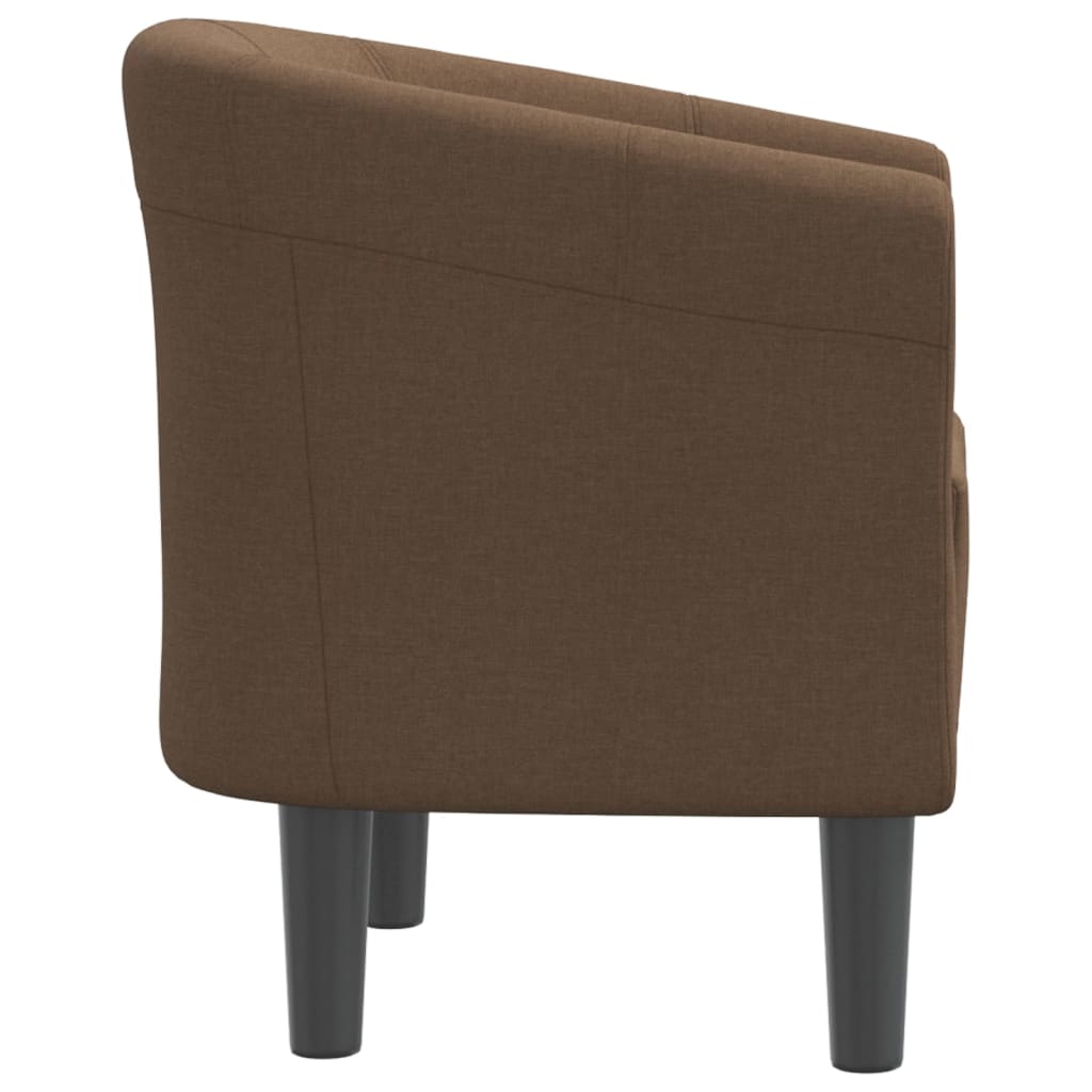 vidaXL Fotel klubowy, brązowy, obity tkaniną