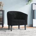 vidaXL Fotel klubowy, czarny, obity aksamitem