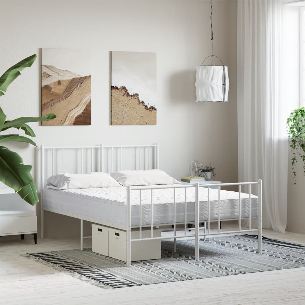 vidaXL Materac piankowy, biały, 120x200 cm, twardość H2/H3