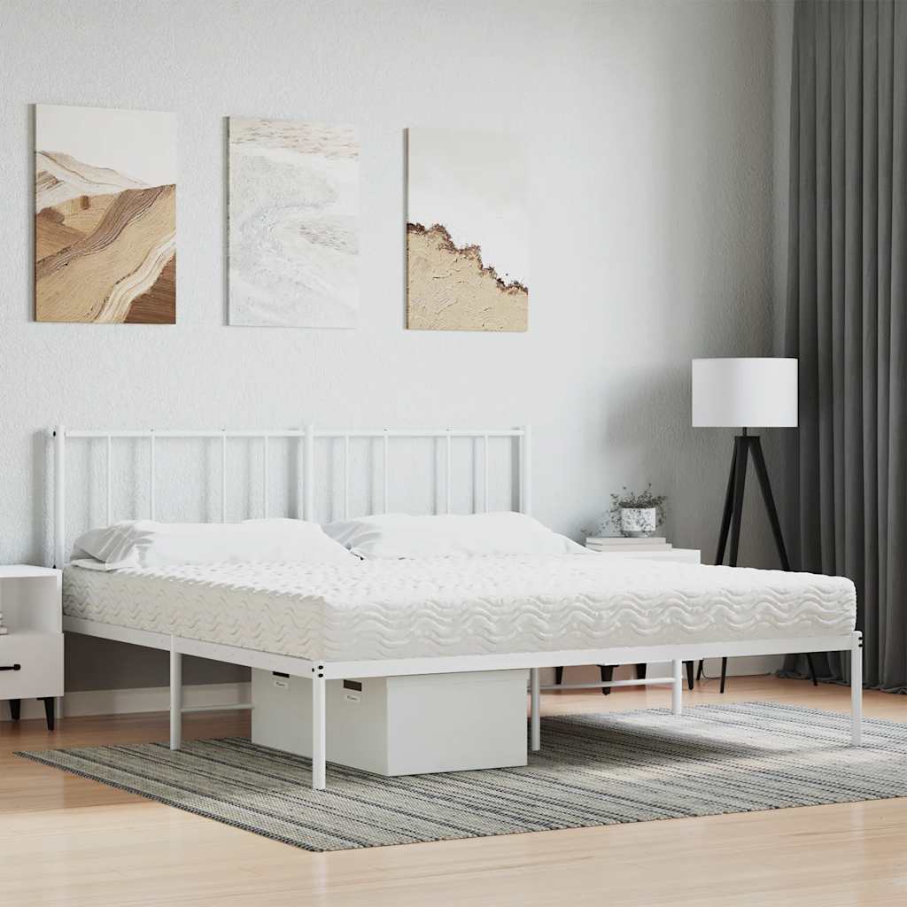 vidaXL Materac piankowy, biały, 160x200 cm, twardość H2/H3