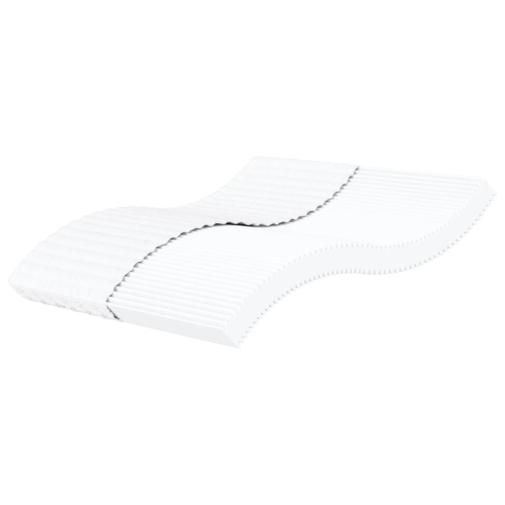 vidaXL Materac piankowy, biały, 200x200 cm, twardość H2/H3