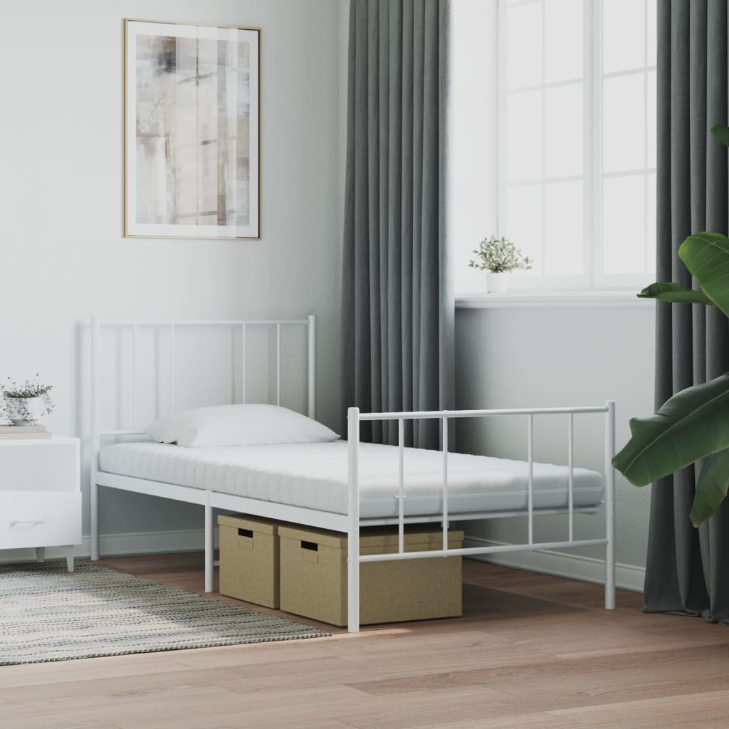 vidaXL Materac piankowy, biały, 90x190 cm, 7-strefowy, twardość 20 ILD