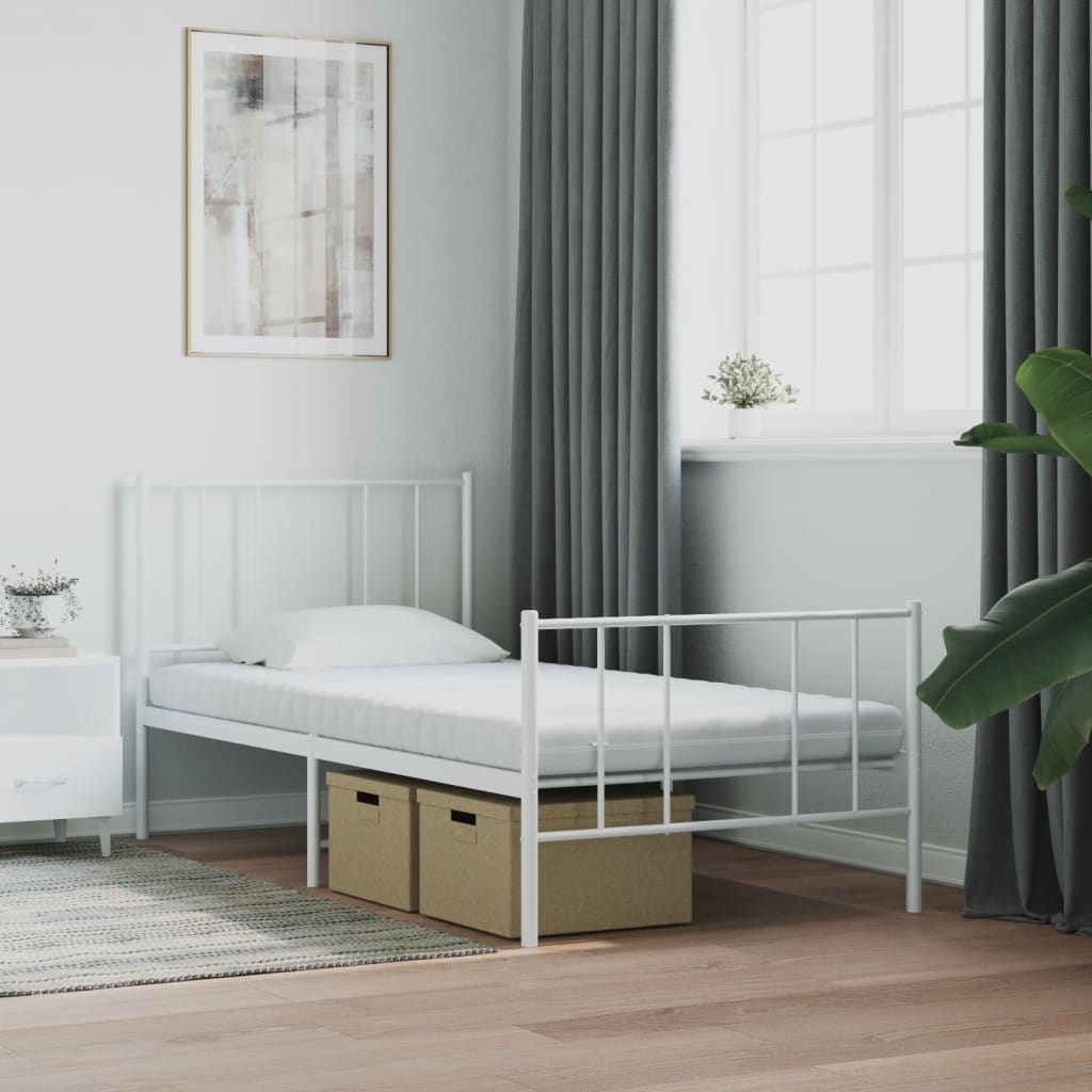 vidaXL Materac piankowy, biały, 90x200 cm, 7-strefowy, twardość 20 ILD