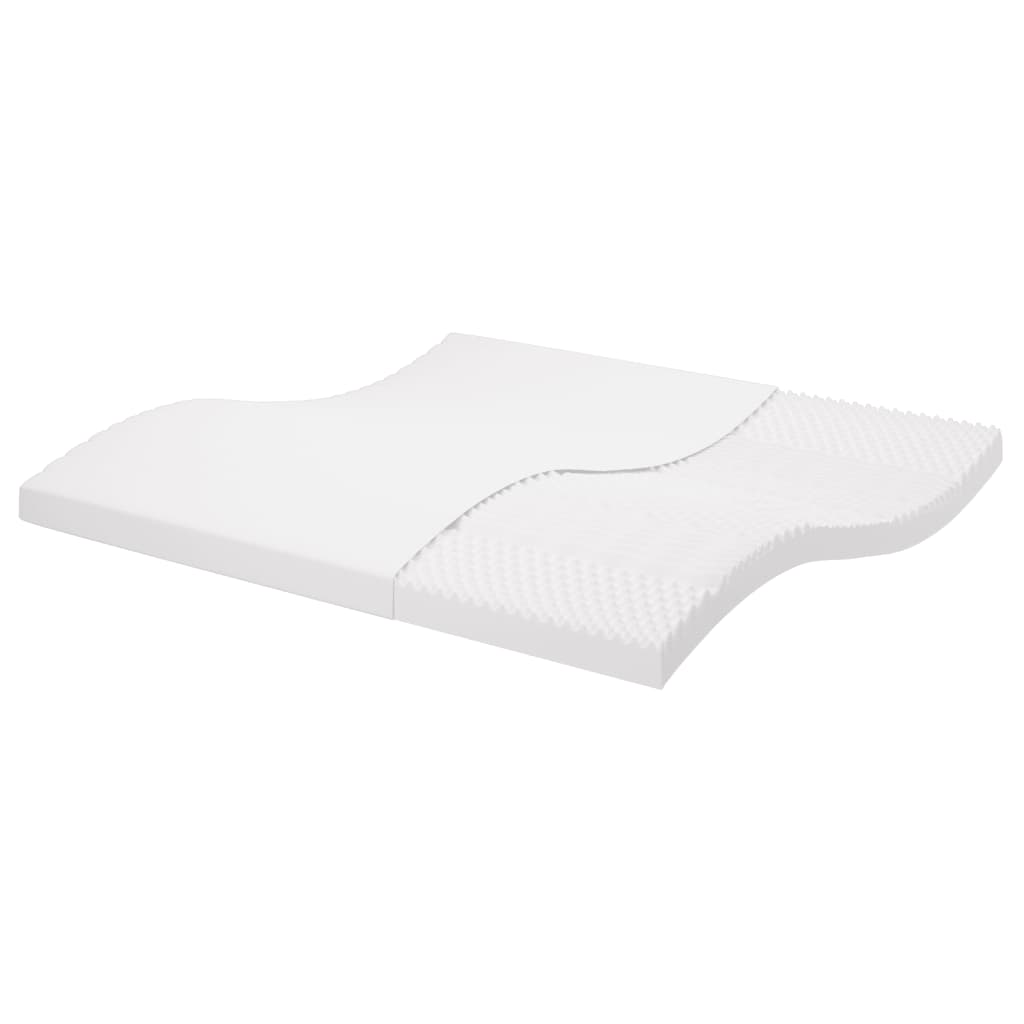vidaXL Materac piankowy, biały 200x200 cm, 7-strefowy, twardość 20 ILD