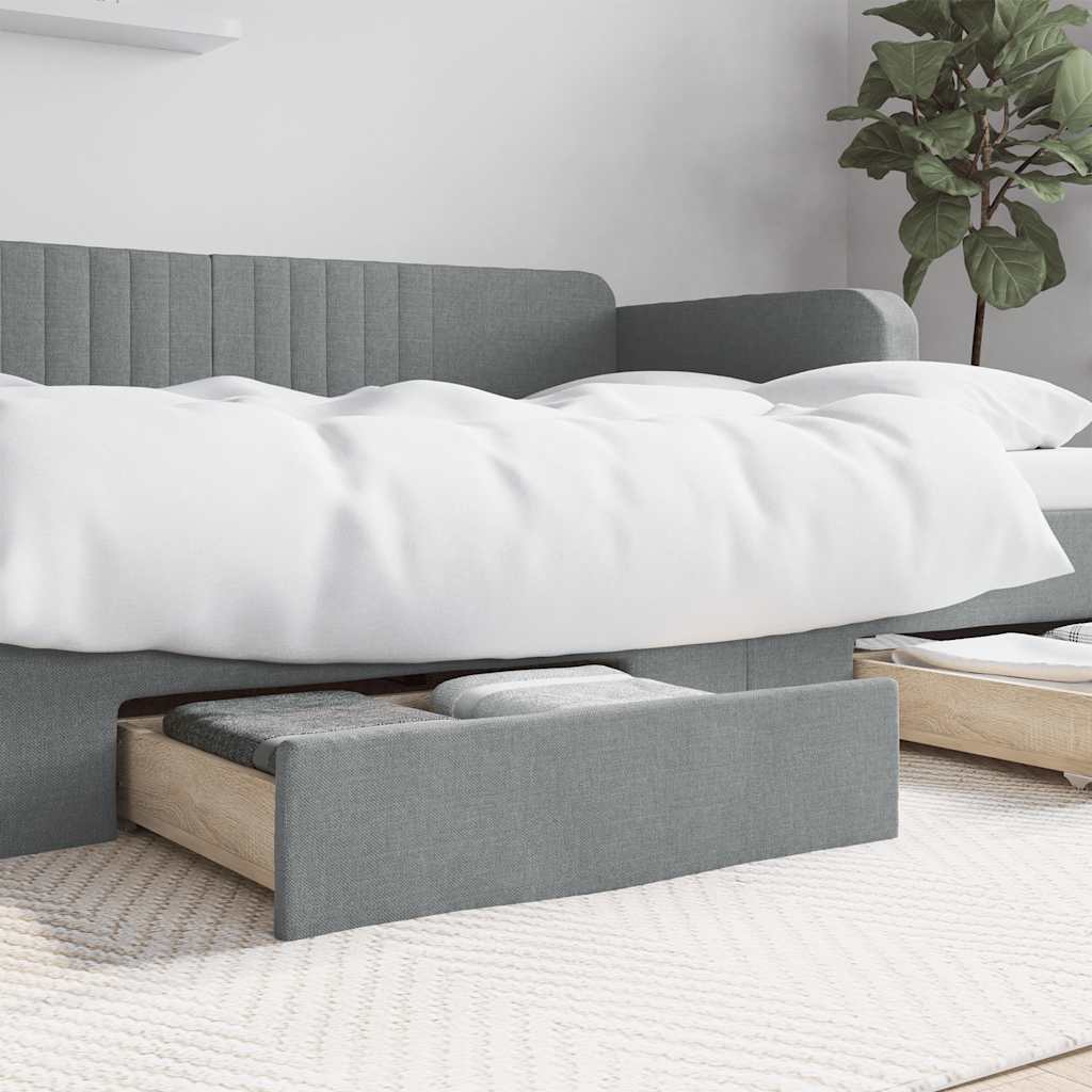 vidaXL Szuflady pod łóżko, 2 szt., jasnoszare