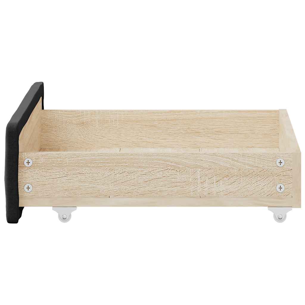 vidaXL Szuflady pod łóżko, 2 szt., czarne