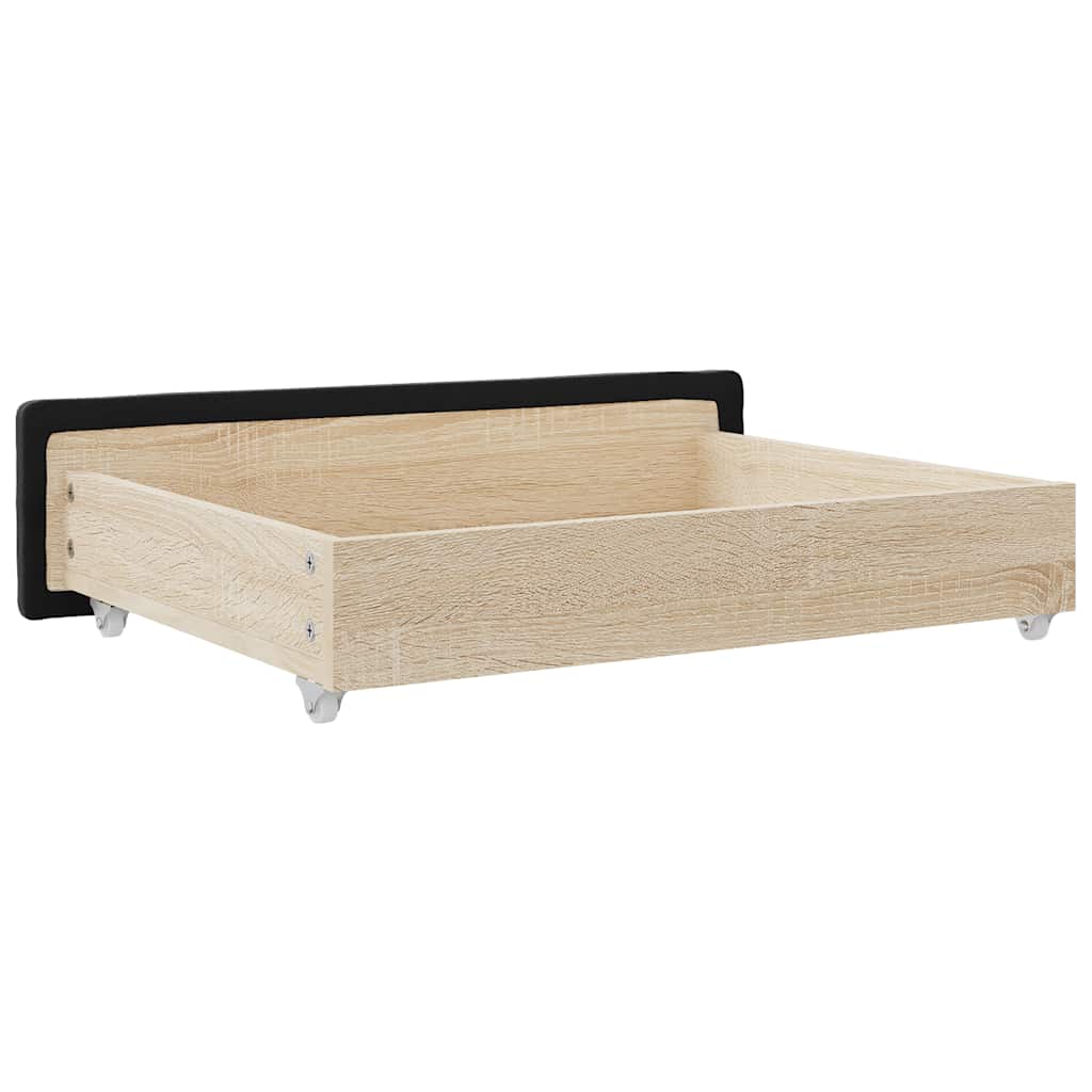 vidaXL Szuflady pod łóżko, 2 szt., czarne