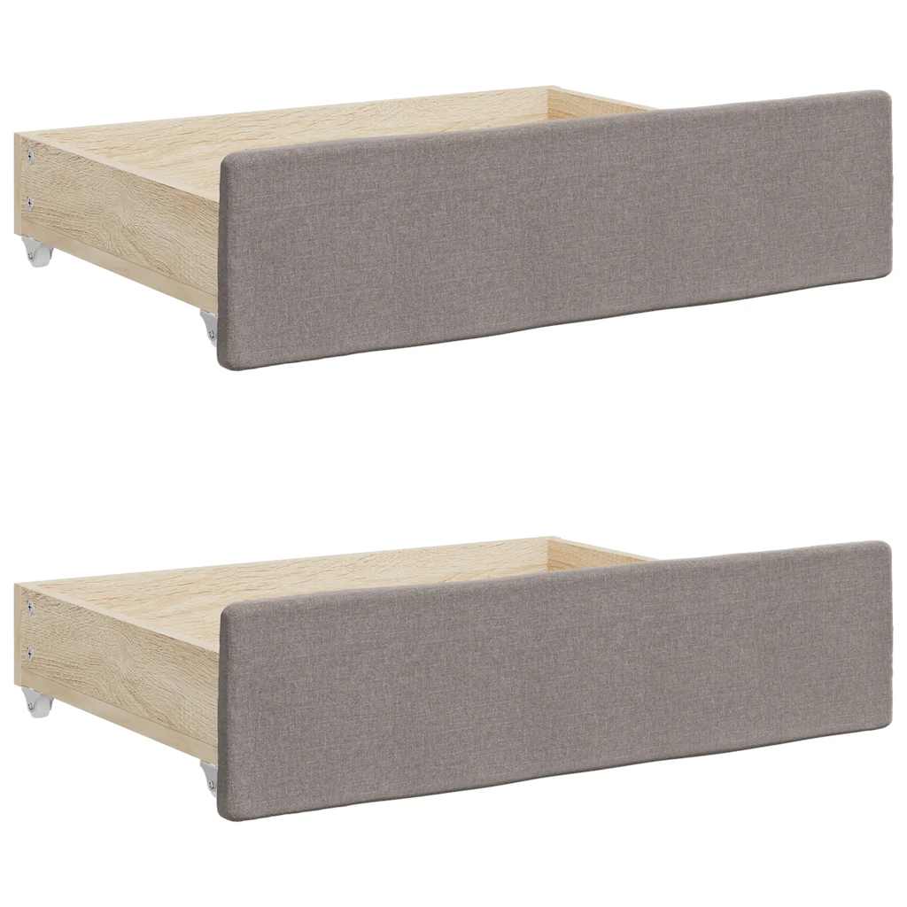 vidaXL Szuflady pod łóżko, 2 szt., kolor taupe