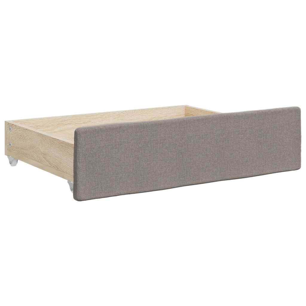 vidaXL Szuflady pod łóżko, 2 szt., kolor taupe