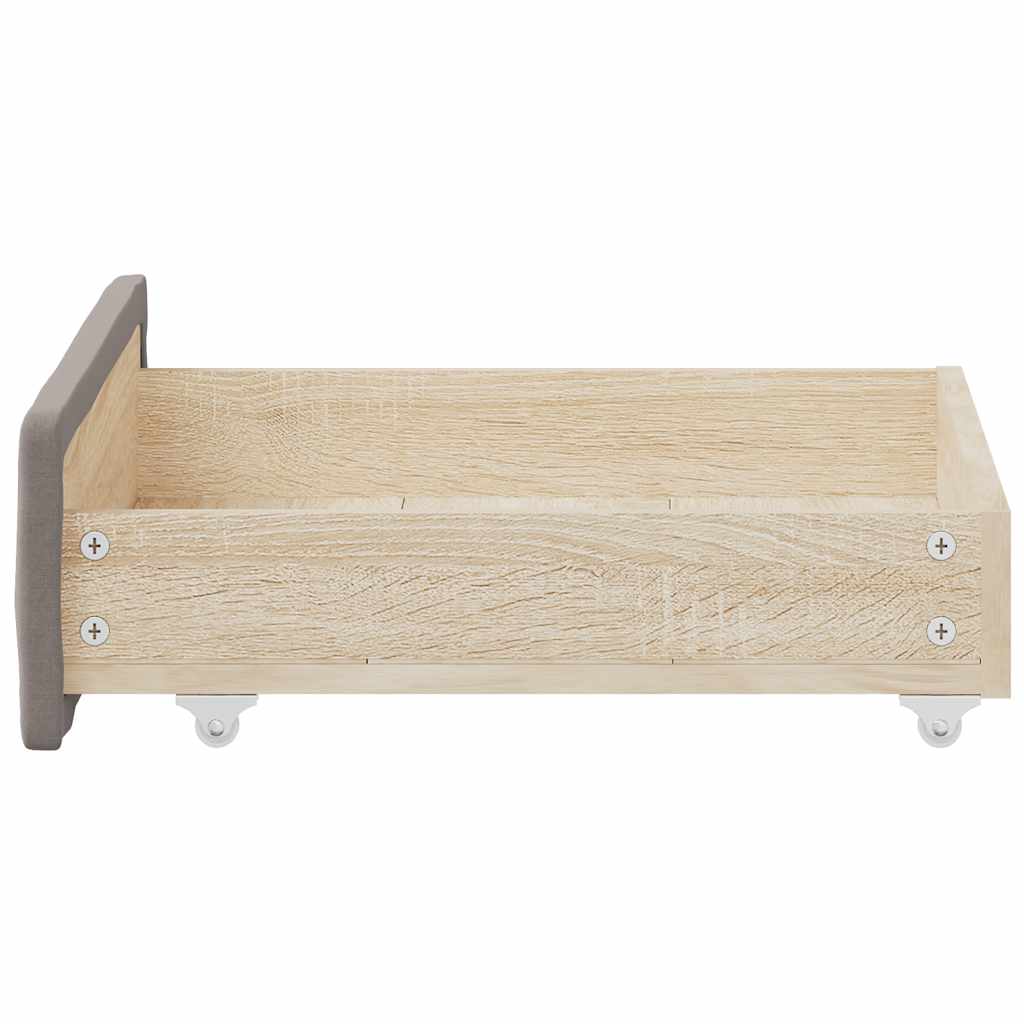 vidaXL Szuflady pod łóżko, 2 szt., kolor taupe