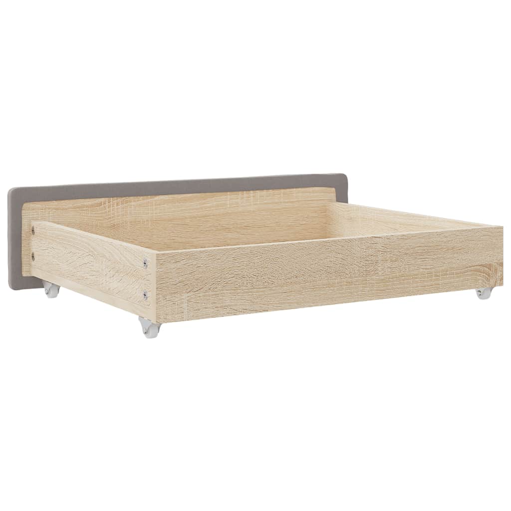 vidaXL Szuflady pod łóżko, 2 szt., kolor taupe