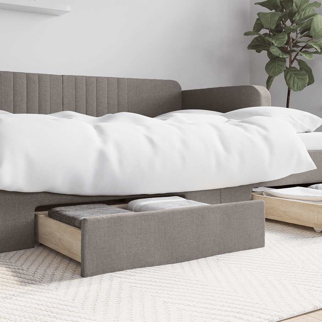 vidaXL Szuflady pod łóżko, 2 szt., kolor taupe
