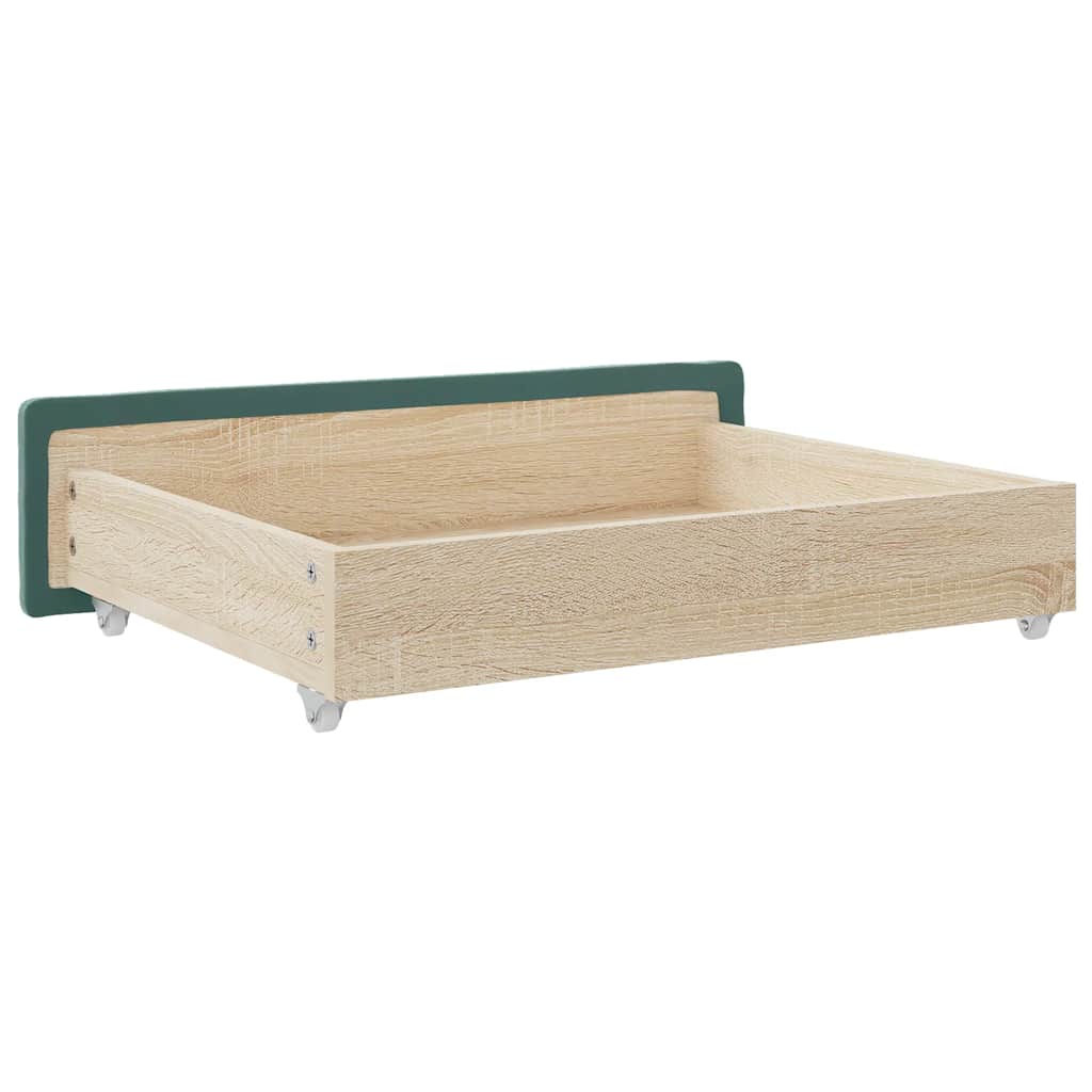 vidaXL Szuflady pod łóżko, 2 szt., ziemnozielone