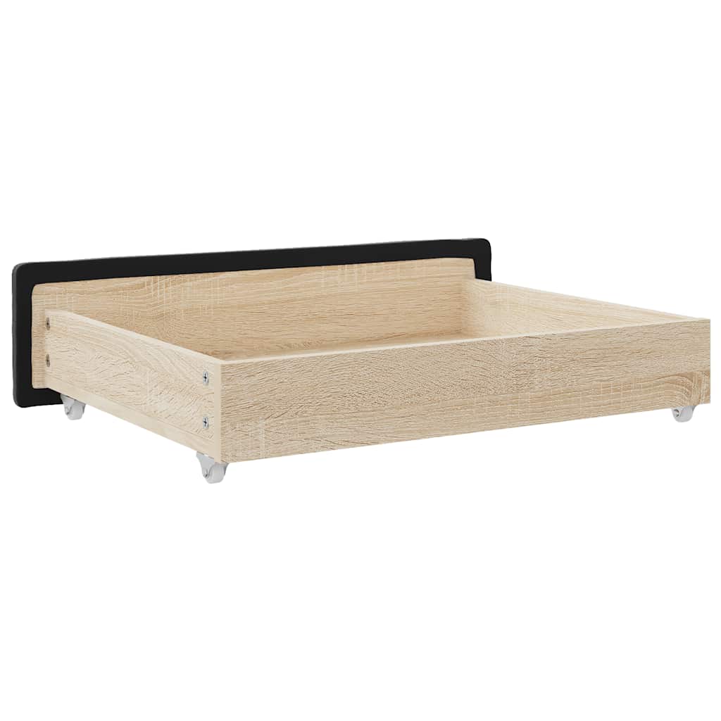 vidaXL Szuflady pod łóżko, 2 szt., czarne