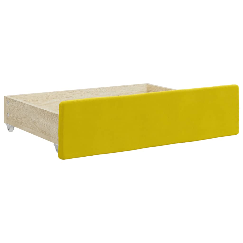 vidaXL Szuflady pod łóżko, 2 szt., żółte