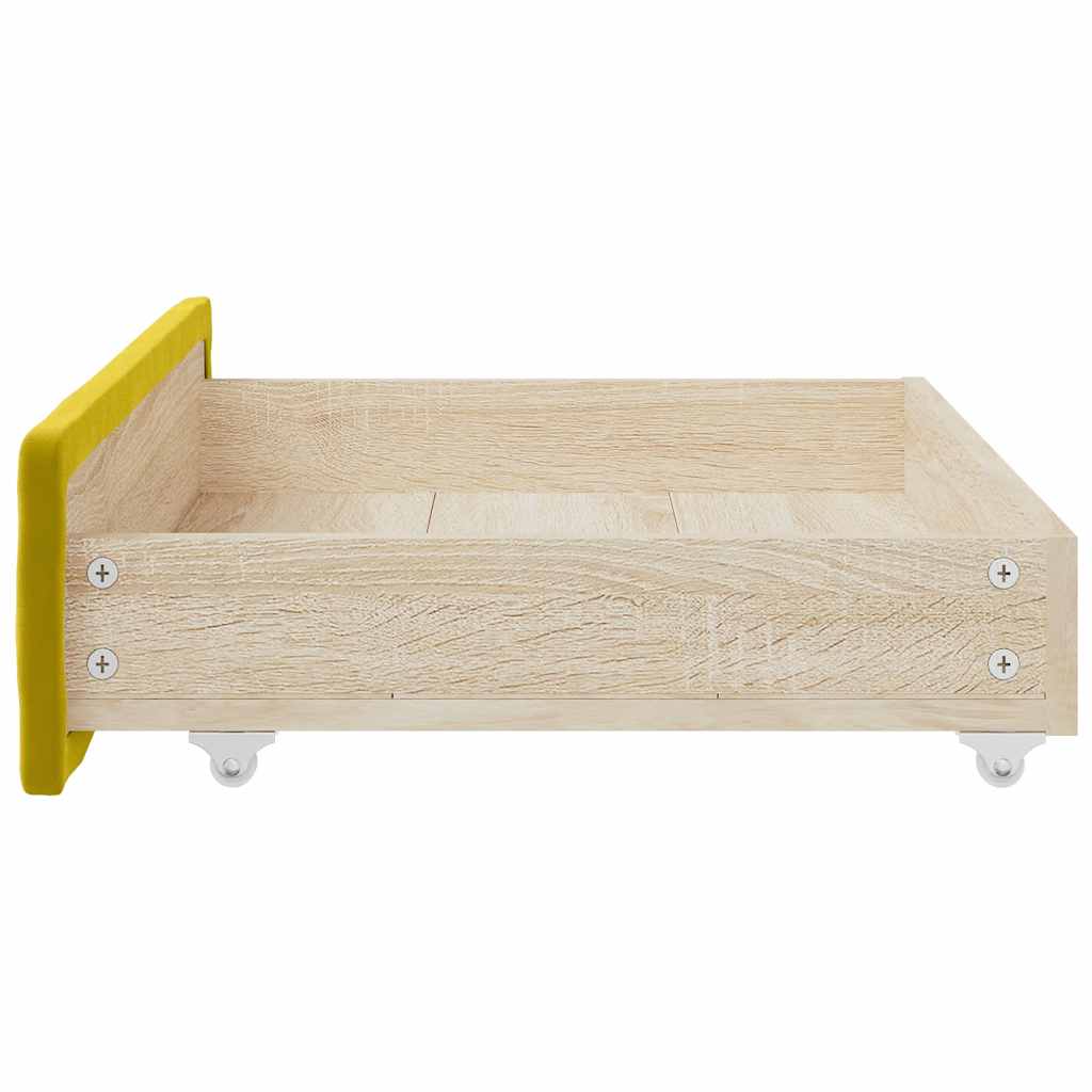 vidaXL Szuflady pod łóżko, 2 szt., żółte