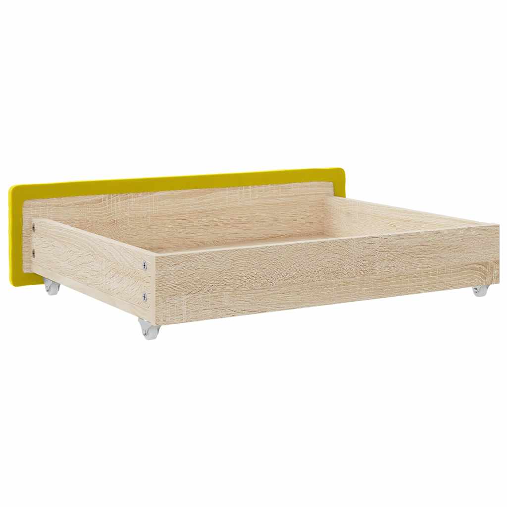 vidaXL Szuflady pod łóżko, 2 szt., żółte