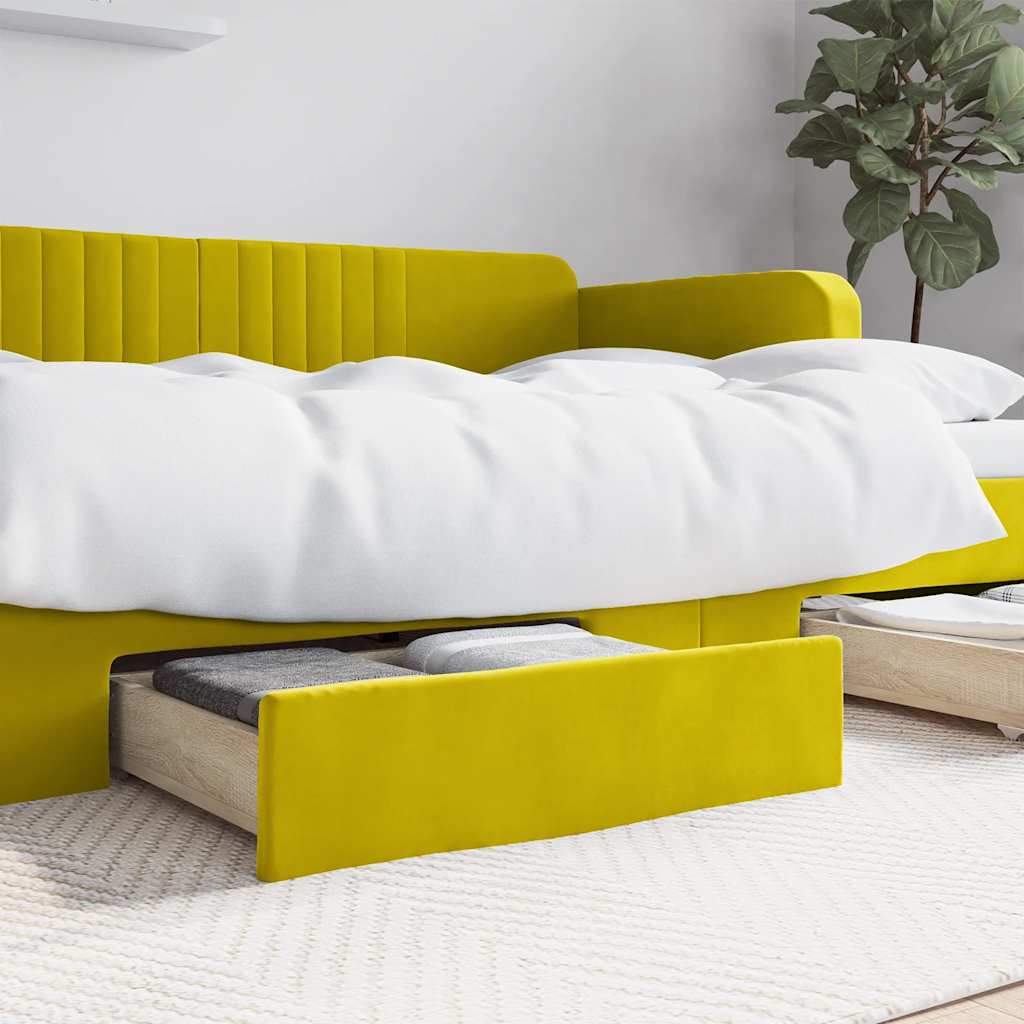 vidaXL Szuflady pod łóżko, 2 szt., żółte