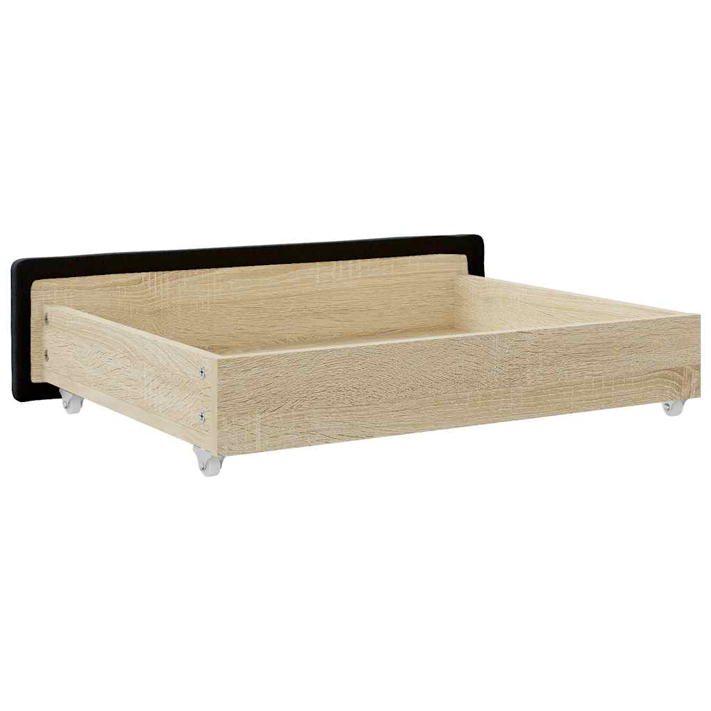 vidaXL Szuflady pod łóżko, 2 szt., czarne