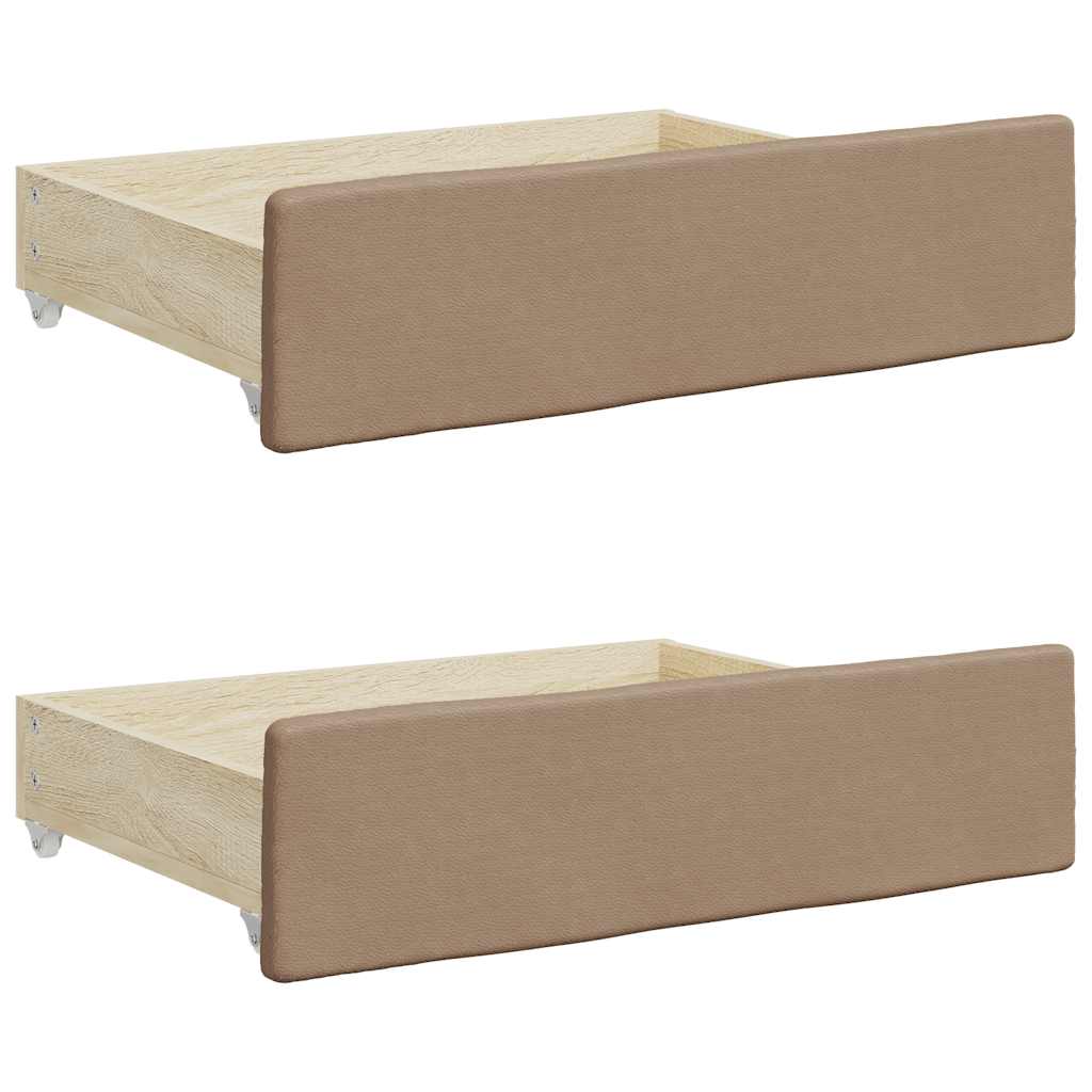 vidaXL Szuflady pod łóżko, 2 szt., cappuccino