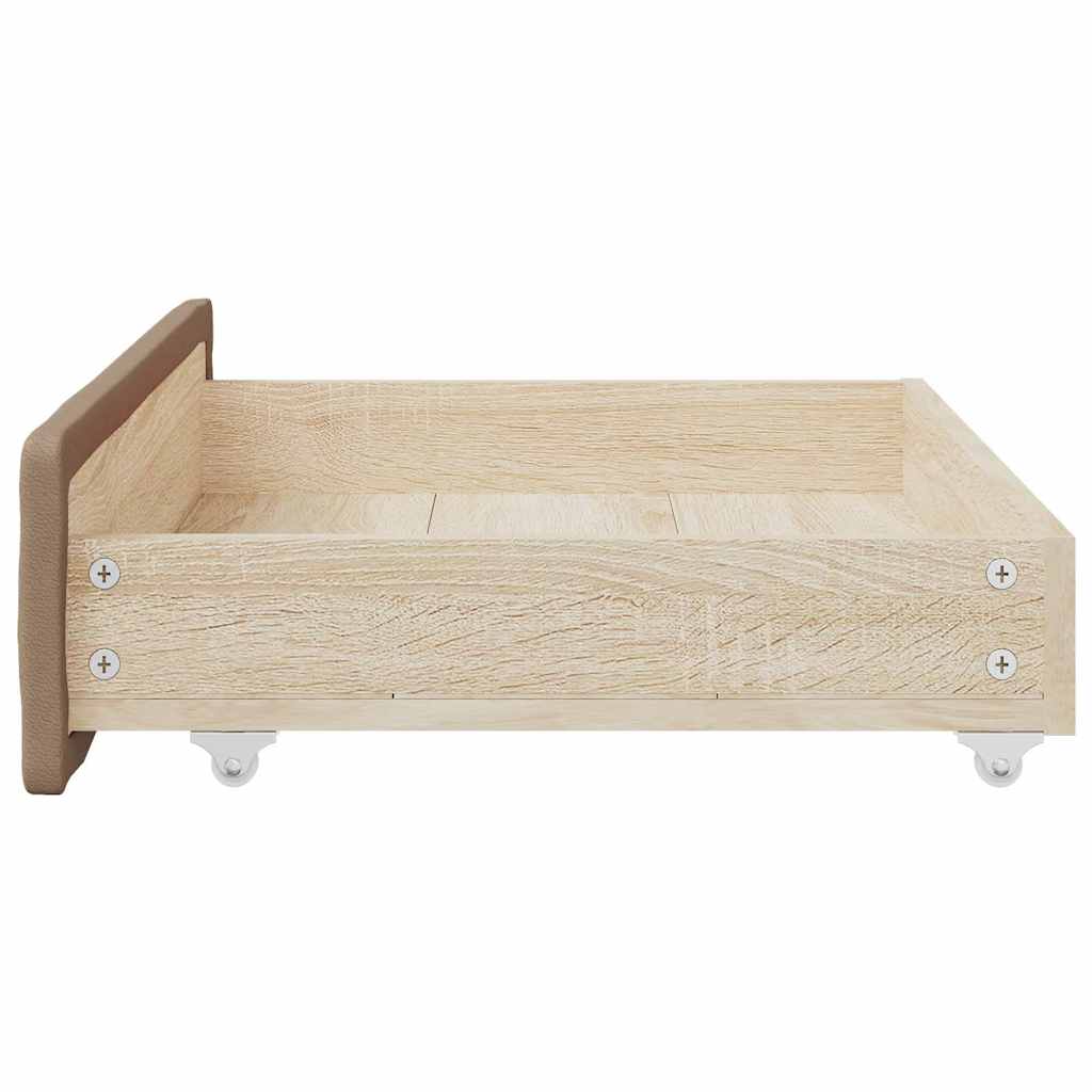 vidaXL Szuflady pod łóżko, 2 szt., cappuccino