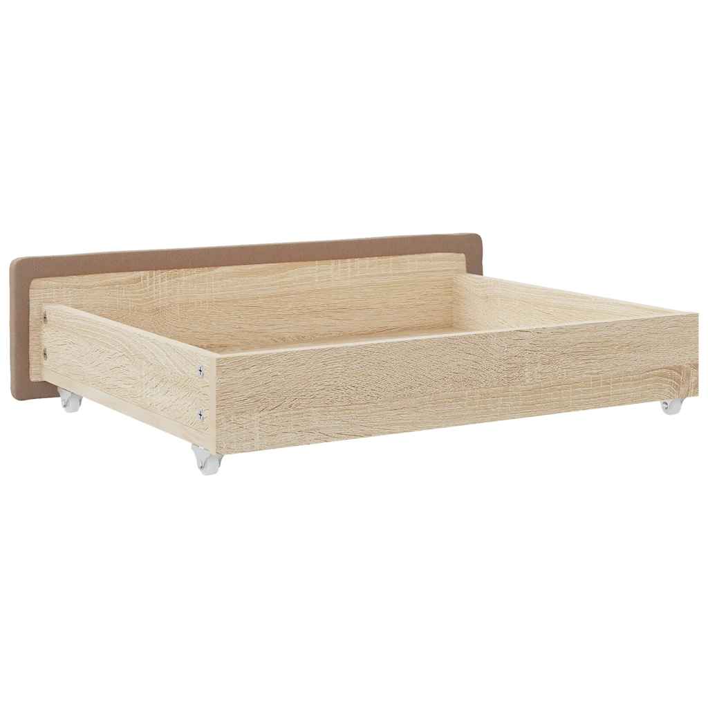vidaXL Szuflady pod łóżko, 2 szt., cappuccino