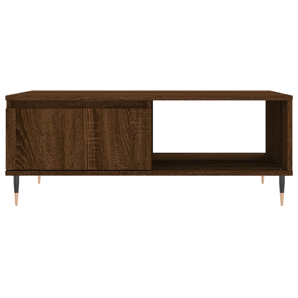 vidaXL Stolik kawowy, brązowy dąb, 90x60x35cm, materiał drewnopochodny