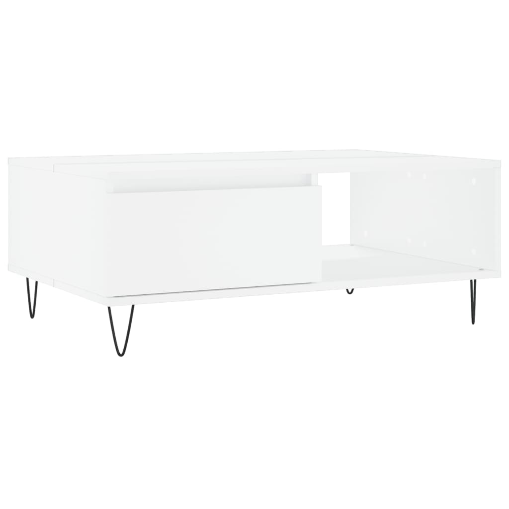 vidaXL Stolik kawowy, biały, 90x60x35 cm, materiał drewnopochodny