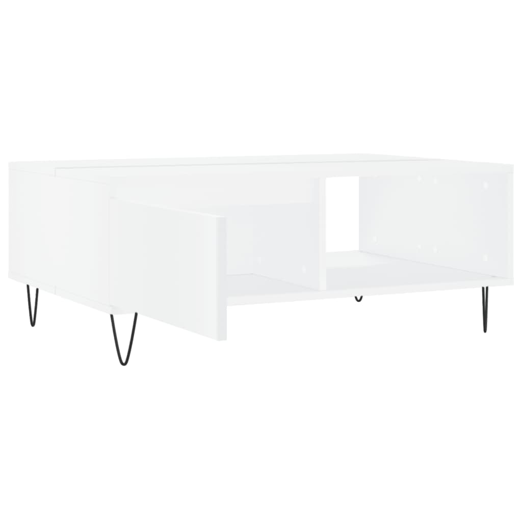 vidaXL Stolik kawowy, biały, 90x60x35 cm, materiał drewnopochodny